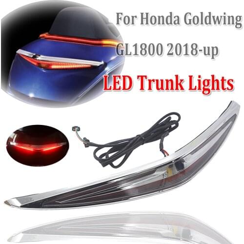 Motorcycle Rear Trunk Luggage LED Steering Light in Black Or Chrome For Honda Gold Wing GL 1800 2018 -UP GL1800 LED Brake Lights