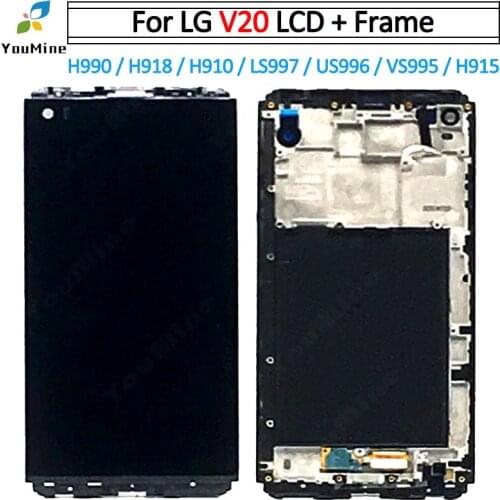 For LG V20 LCD Display Touch Screen Digitizer Assembly With Frame Replacement Parts VS995 VS996 LS997 H910 Screen For LG V20 LCD