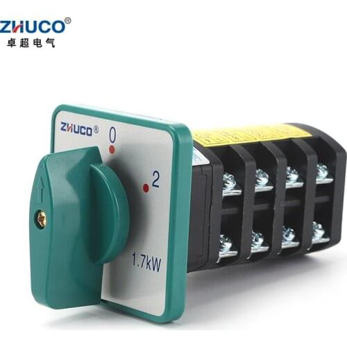 ZHUCO HZ5D-10/1.7 M08 1.7KW 10A Combination Switch For Two-Speed Motor Three Position Four Pole Universal Cam Switch