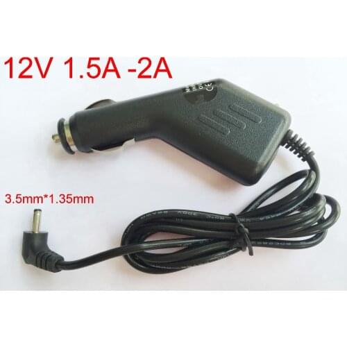1PCS high quality 12V 1.5A -2A car charger supply Power adapter Cigarette Lighter DC 3.5mm x1.35mm