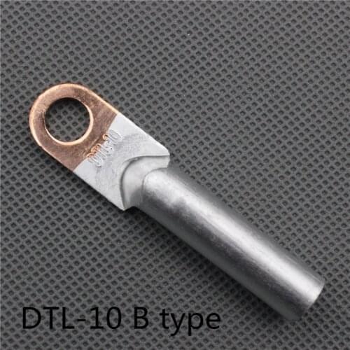 1piece DTL-10 10mm2 Cable Lug Terminal Connector Copper Tone for 8.5mm Dia Bolt Electric power fittingsFactory standard B type