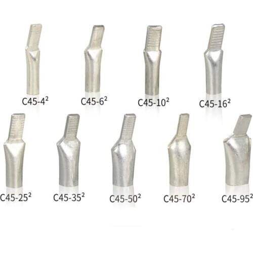 10pcs C45 pin terminal copper nose wire ear cold pressing duck beak