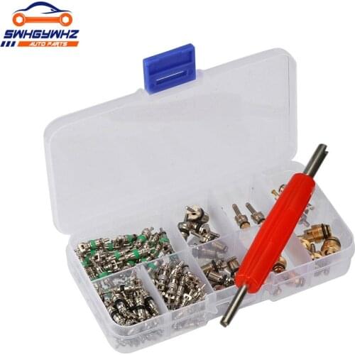 135 Pcs Assortment A/C Shrader Valve Core R134 Kit Of 11 Kinds Of AC Valves HVAC valve Car auto air conditioner USPS