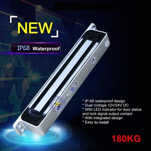 180kg 300Lbs Force 12/24VDC Visible installation for single door Magnetic Lock
