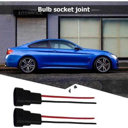 2pcs 9005 9006 HB4 Bulb Socket Car Headlight Fog Lamp Male Adapter Connector ABS and Copper Wire Line length 10 cm