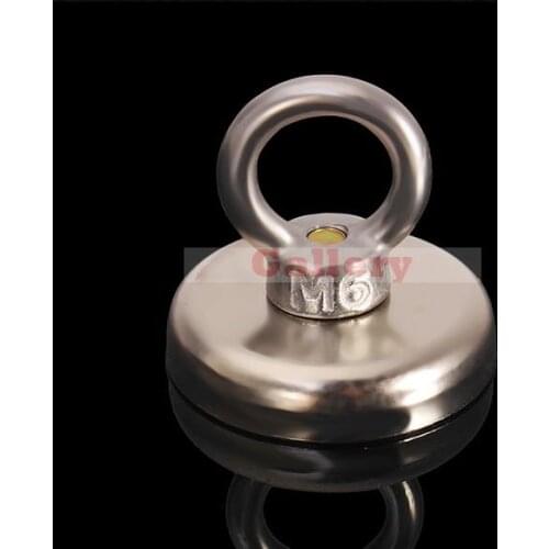 2 Pcs Lot N35 42x39mm Eyebolt Ring Magnet Strong Salvage Tool