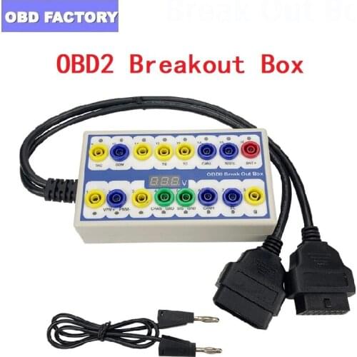 2020 Newly Auto Car OBD 2 Break Out Box OBD2 Breakout Box OBD OBDII Protocol Detector Diagnostic Connector Detector