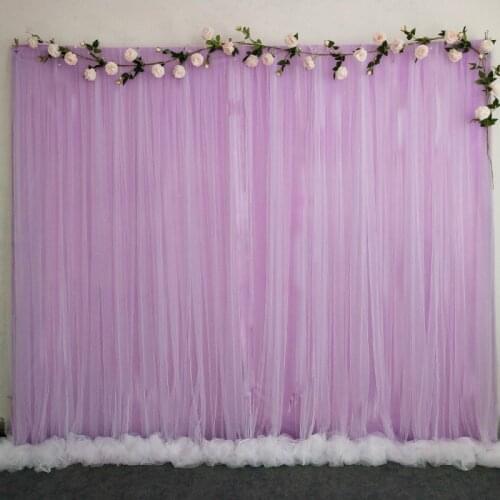 3X3M Simple White Yarn Silk Cloth Wedding Backdrop Event Party Drape Curtain for Wedding Party Home Decoration Stage Background