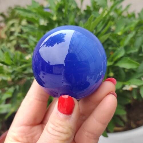 4-5cm Cat Eye Crystal Ball Blue Cats-eye Natural Quartz Crystal Healing Stone Ball Sphere Ornament Office Decoration