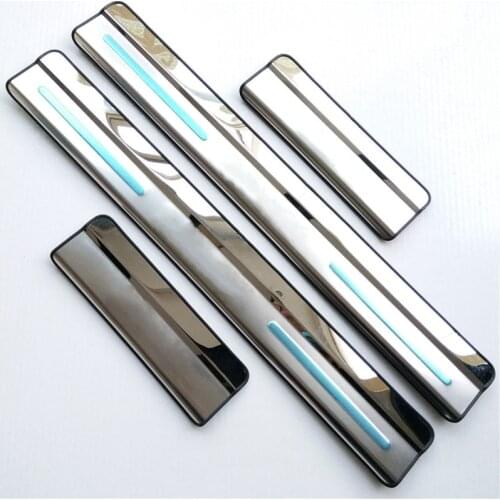 4Pcs Fit for Nissan Pulsar 2012 2014 2017 Stainless Door Sill Plate Entry Scuff Covers Car Styling Auto Stickers Car Accessories