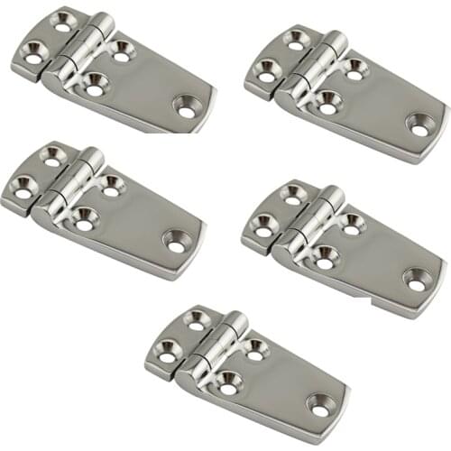 5 pieces 38*70mm heavy duty hatch lock with hinged short side boat 316 stainless steel door cabinet practical locker with hinge