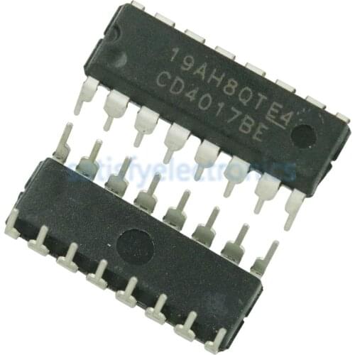 5pcs/lot CD4017BE CD4017 CMOS COUNTER/DIVIDERS IC DIP-16