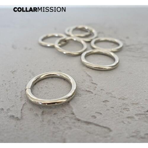 50pcs/lot O ring adjustable ring clip buckle hook for 25mm handbag backpack dog harness metal plated non-Welded O Rings YH25Y