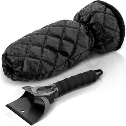 Car Ice Snow Scraper Removal Glove Windshield Shovel Brush Winter Waterproof Durable With Warm Gloves Removal Tools For Cars New
