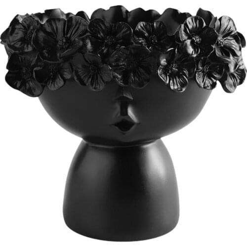 Flower Pot Funny Abstract Human Shape Design Resin Durable Practical Tabletop Vase Home Office Decoration