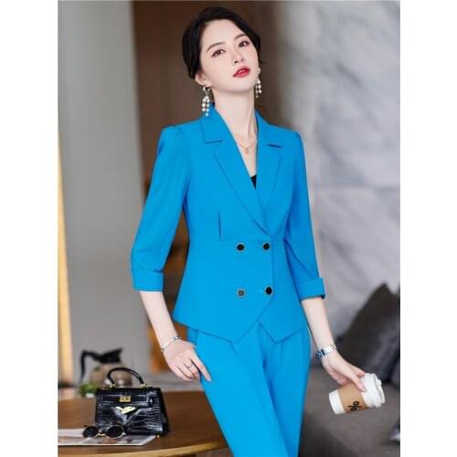 Dushicolorful Women's Office Trouser Suits