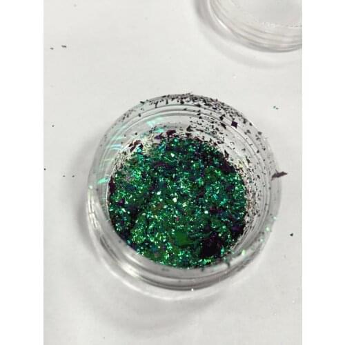 Holographic Green Chamelon flake glitter