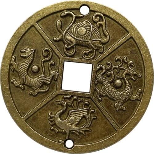 Simulation Ancient Chinese Old Copper Coin Animal Coins Charms Collectibles