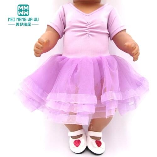 Doll clothes for 43cm baby new born doll ashion princess dress, dance skirt