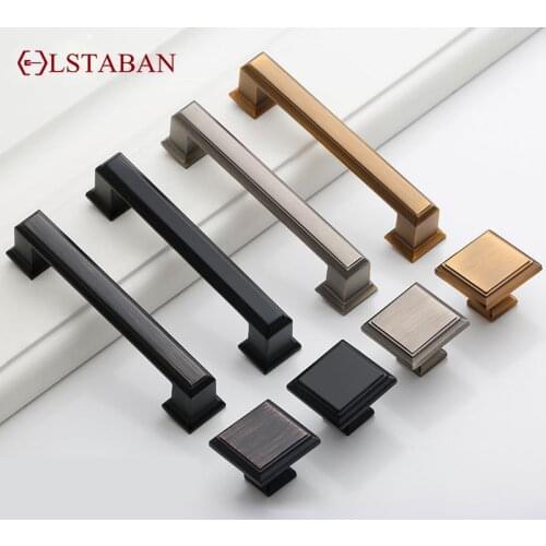 LSTABAN Zinc Alloy American Drawer Wardrobe Door Handle Modern Simple Shoes Wine Cabinet Knob Hardware Furniture Accessories