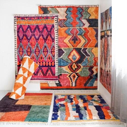 Morocco Carpets for Living Room Home Nordic Carpet Bedroom Rug Decor Sofa Coffee Table Floor Mat Study Ethnic Bohemian Large Rug