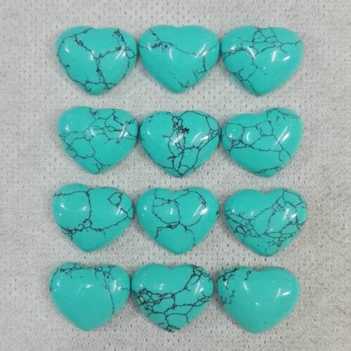 Fashion 18MM Heart shaped cab cabochon calaite charm beads for making Jewelry Charm parts 24Pcs/lot Free shipping
