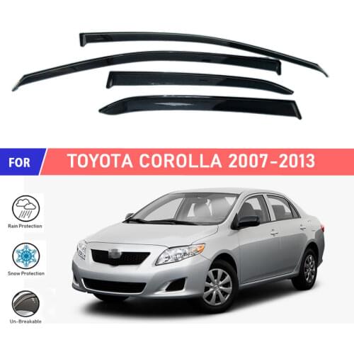 Window deflectors for Toyota Corolla 2007-2013 Sedan car window deflector wind guard vent sun rain visor cover car styling
