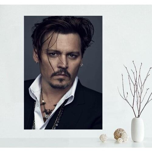 Custom Canvas Wall Decor Johnny Depp Colorful Poster Cloth Wall Silk Fabric Posters And prints Home Decor Painting