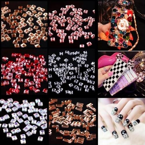 Pulaqi Rhinestones Square Thermomix Rhinestones Strass Crafts Glue on Crystals Rhinestones Appliques for Clothing Decoration DIY