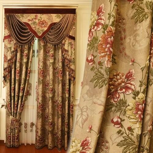 Luxury Hollow Embroidery Curtains for Living Room for Bedroom High Quality European Coffee Curtain Elegant Tulle Home Decorative