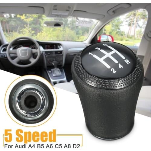 5 Speed Gear Shift Knob Shifter Lever Knob Head For Audi A4 B5 1994-2001 A6 C5 1997-2001 A8 D2 1995-2003