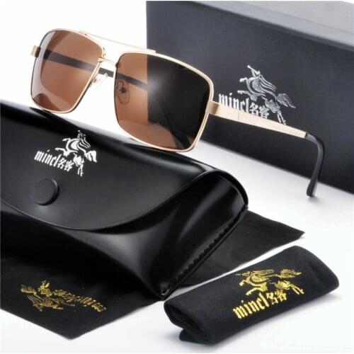 NEW Polarized Sunglasses Men Driving Square Style Sun Glasses Male Goggle UV400 Fishing Eyewear Men Metal NX