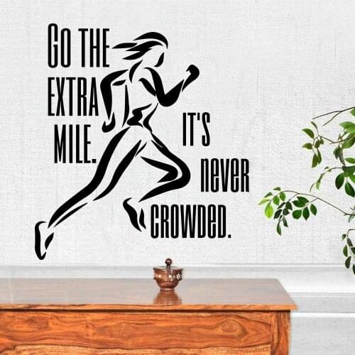 Runner Workout Wall Decal Motivational Quotes Lettering Art Door Window Vinyl Stickers Living Room Gym Interior Decor Mural Q423
