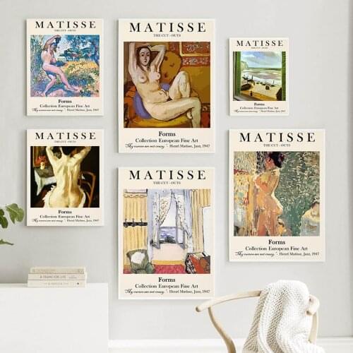 Vintage Matisse Girl Flower Vase Abstract Nordic Posters And Prints Wall Art Canvas Painting Wall Pictures For Living Room Decor