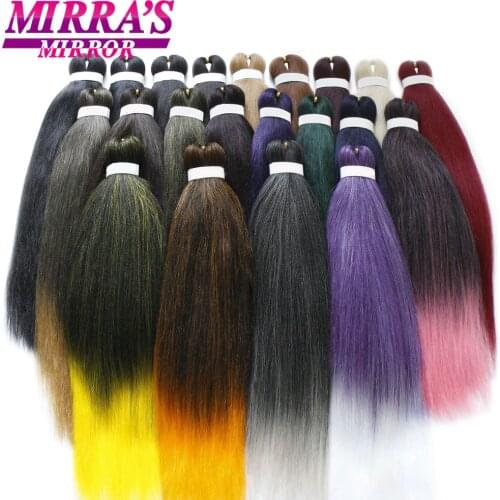 Mirras Mirror Hair Extension Pre Stretched Braiding Hair Synthetic Jumbo Braid Hair Extensions Easy to Braiding Twist Hair