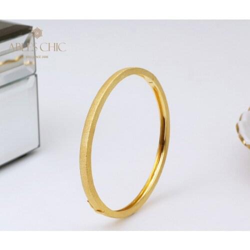 Yellow Gold Tone 925 Silver Brushed Silk Oval Bangle Iconic Traditional Minimalist Hinged Bracelets Renaissance Fine Jewelry