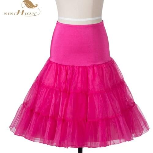 Tulle Skirt Sishion 2021 Fashion Candy Color Petticoat Swing Vintage Rockabilly Ball Gown Tutu Skirt faldas Skirts Womens VD0134