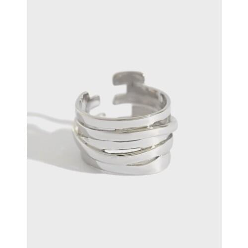 100% 925 sterling silver multi-layer rings for women accessories joyas, punk wide rings anello femme best firend gift jewellery