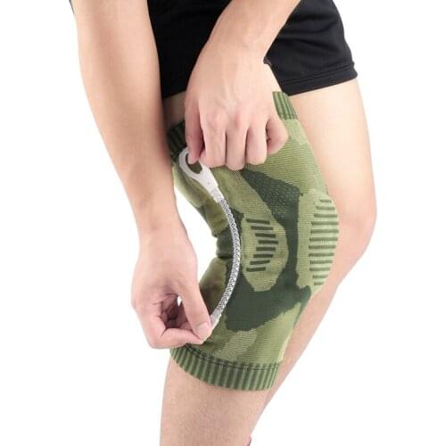 1 pc Basketball Knitted Compression Sports Knee Protector Elastic Brace Silicone Spring Knee Pad Crossfit Knee Sleeve Support