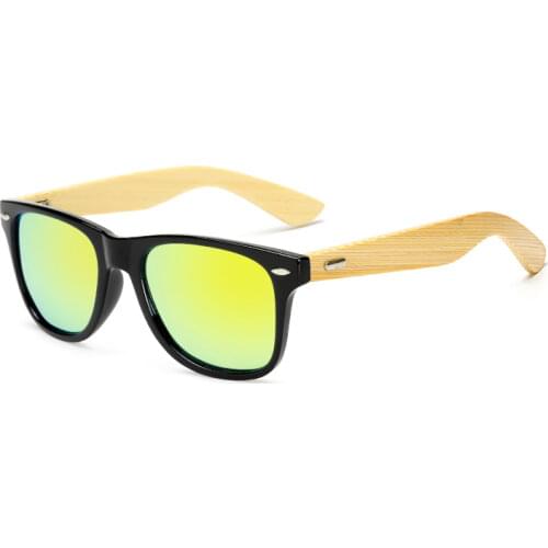 2020 Polarized Wood Bamboo Sunglasses Women Brand Design Mens Real Wooden Arms Sun Glasses Mirrorr Lens Gafas de sol
