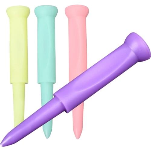 50pcs High Quality Mixed Color Plastic Golf Tee Step Down Graduated Castle Tee Height Control 70mm for Golf Accessories