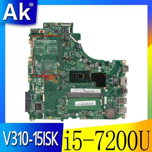 Akemy For Lenovo V310-15ISK/IKB V510-15IKB/ISK E52-80 Laptop Motherboard DA0LV6MB6F0 CPU i5-7200U RAM 4GB Tested 100