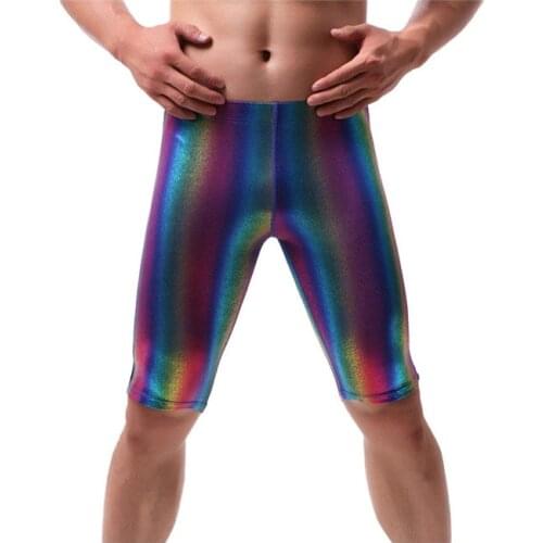 Men Boxer Long Boxer Men Underwear Men Underpants Rainbow Striped Print Sexy Boxer Shorts High Quality Underwear Soft Boxers