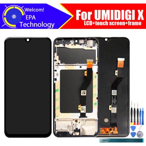6.35 inch UMIDIGI X LCD Display + Touch Screen Digitizer + Frame Assembly 100% Original LCD + Touch Digitizer for UMIDIGI X