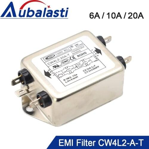 CANNY WELL Power EMI Filter CW4L2-10A-T CW4L2-20A-T Single Phase AC 115V 250V 20A 50-60Hz