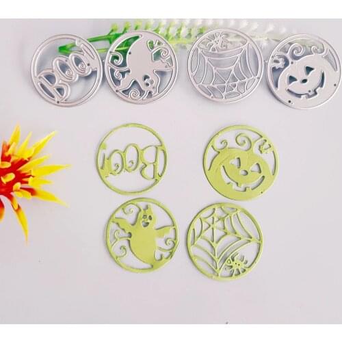 Halloween 4 kinds of circular drawing metal cutting mould new paper jam handicraft photo album embossing die DIY knife die cutti