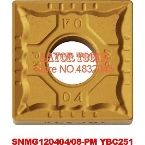 SNMG120404-PM YBC251/SNMG120408-PM YBC251 (10pcs/lot) Cemented Carbide Cutting tools turning insert