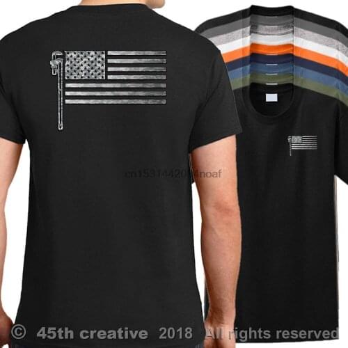 USA Plumbers Flag T Shirt American plumbing shirt plumbers shirt professional plumber shirt