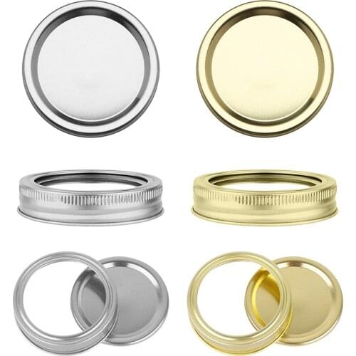 Jar Cap Leak-proof Bottle Cover Width Mouth Mason Jar Cover Sealing Split-Type Cover Food Can Lids Kitchen Tools