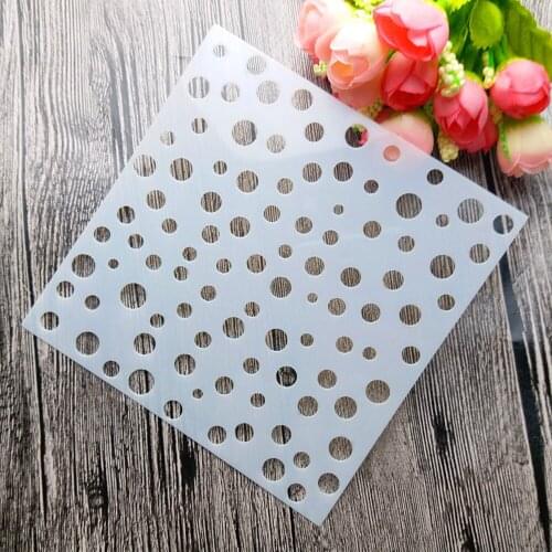 Scrapbooking tool card DIY album masking spray painted template drawing stencils laser cut templates Round Dot SD324
